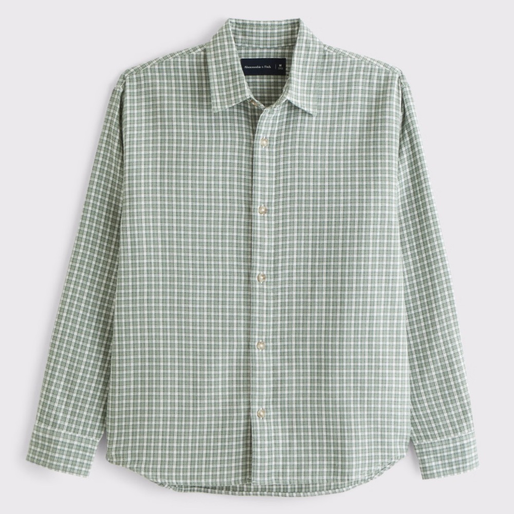 Abercrombie & Fitch Long Sleeve Button Down Shirt - Size M Tall NWT